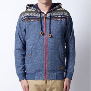 Staple | Size XXL | Cotton Heather Blue Ryde Loopback Zip Hoodie Jacket Sweater